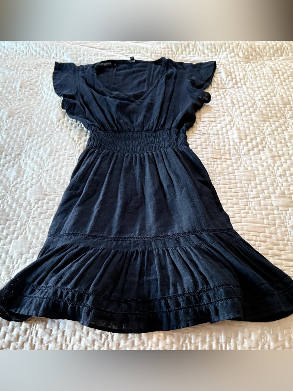 Rails Women’s Black Flutter Sleeve Dress Size Extra Small